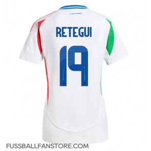 Italien Mateo Retegui #19 Replik Auswärtstrikot Damen EM 2024 Kurzarm